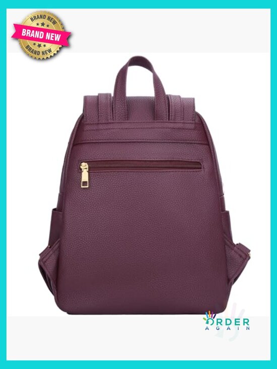 Trendy Faux Leather Backpack Purse for Women Travel Daypack Shoulder Bag
